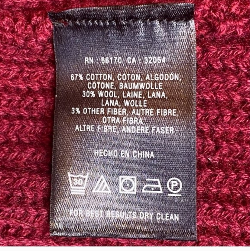 Liefnotes For Anthropologie Burgundy Sweater Skirt Wool Blend Size S - Picture 6 of 7